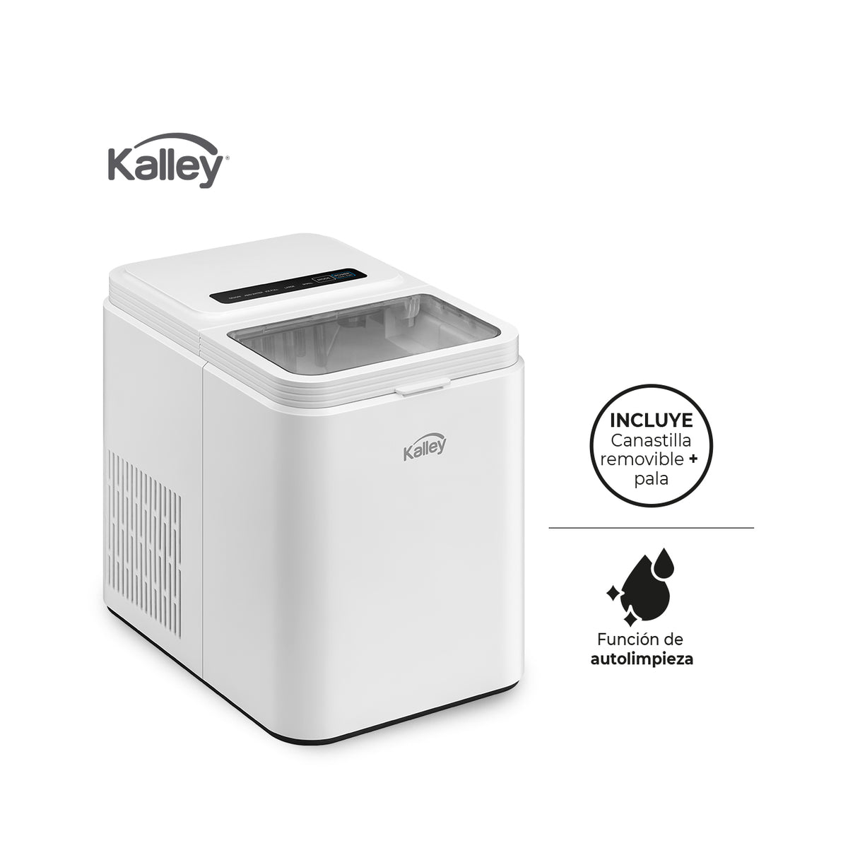 Fabricador De Hielo Kalley 12K KIM12, Blanco