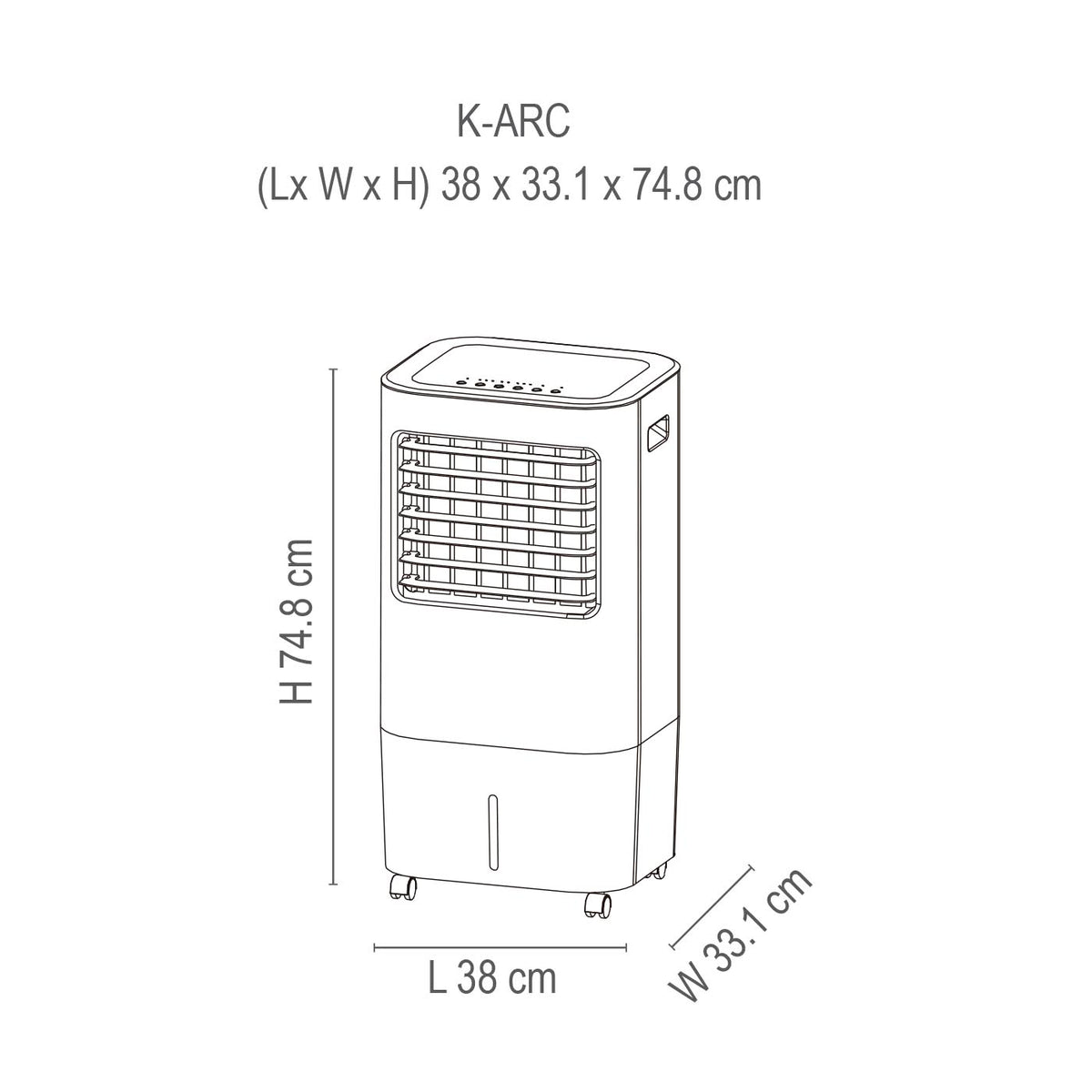 Enfriador de Aire Kalley Arc, Blanco