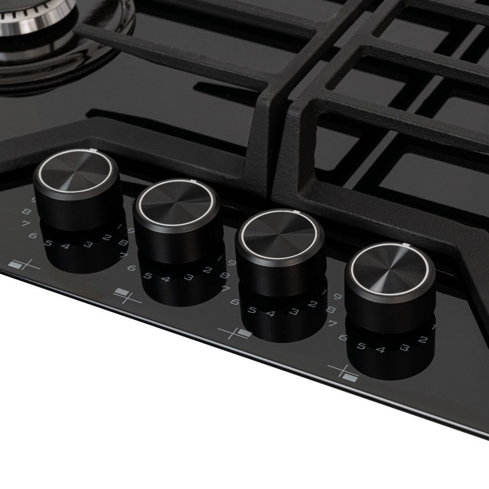Estufa De Empotrar Challenger 65cms 4 Puestos Gas Natural, Negro