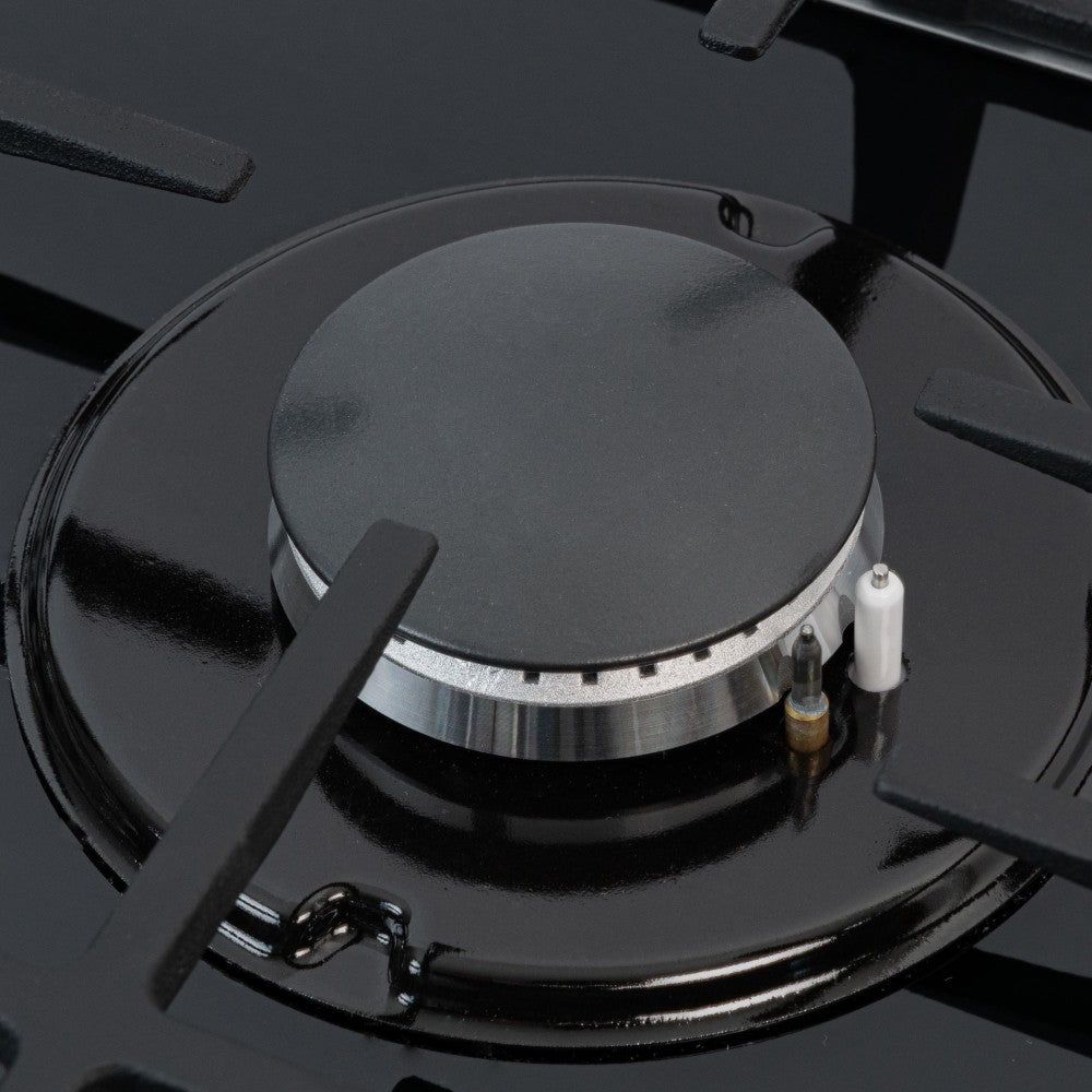 Estufa De Empotrar Challenger 65cms 4 Puestos Gas Natural, Negro
