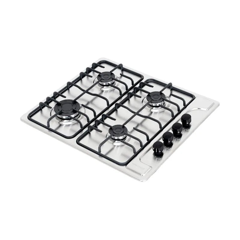 Estufa Empotrar Inox 4 Puestos 59cm Gas Natural Challenger Sp6040