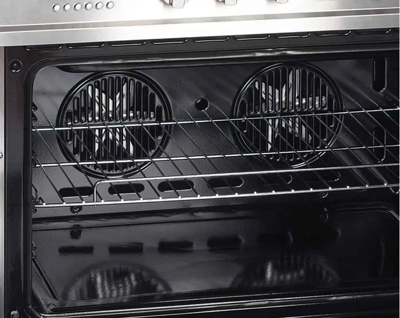 Estufa De Piso Inox 5 Puestos 90cm Gas Natural Challenger Si9490