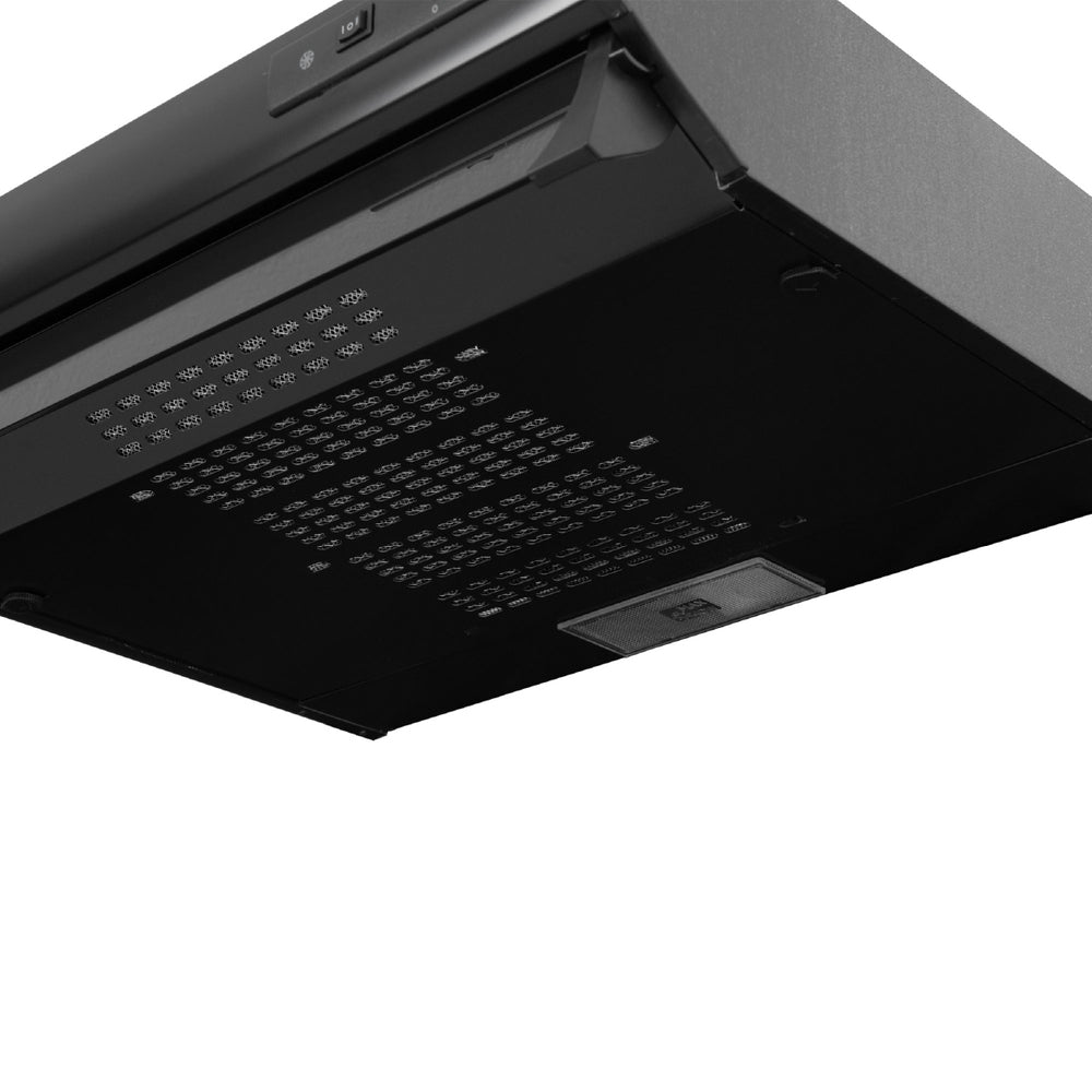 Campana Horizontal Negra 2 Velocidades 60 Cm