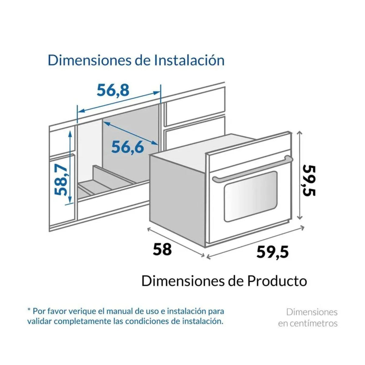 Horno De Empotrar Challenger 60cms Eléctrico, Negro