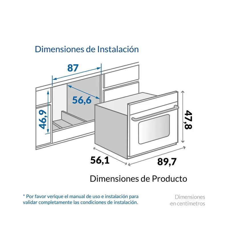 Horno Empotrar Eléctrico 90cm 87lts 220v Challenger He9906