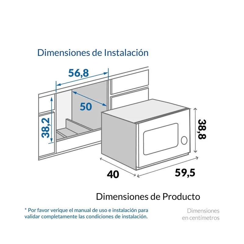 Microondas De Empotrar Negro 28lts 110v Challenger Hm8110