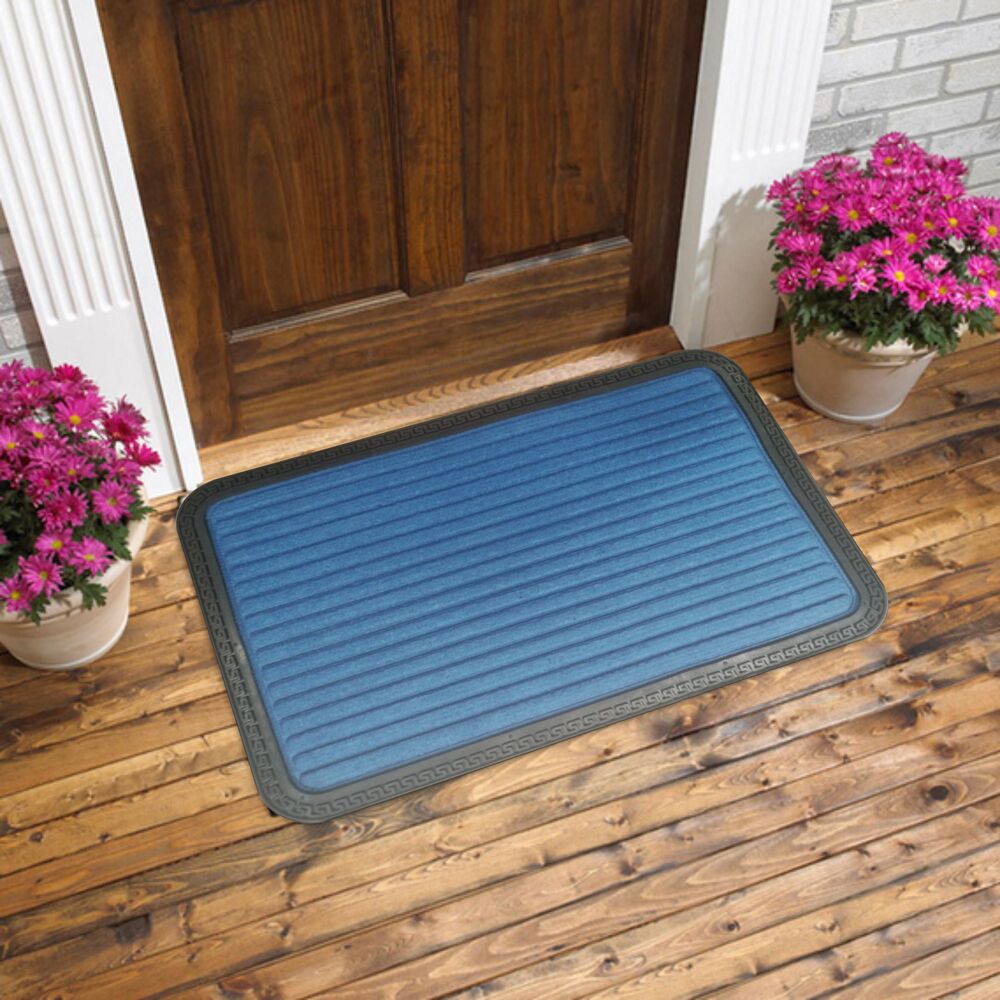 Tapete Felpudo Panama 40X60 Cm Azul Setx2 Unidades