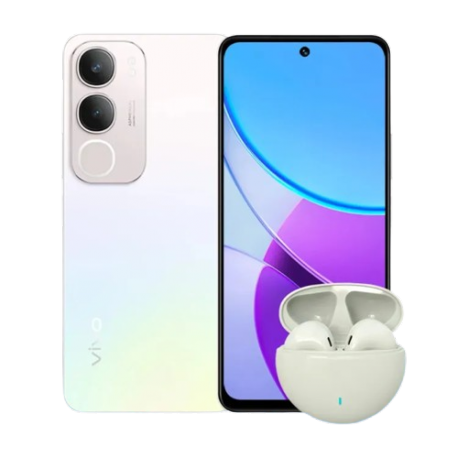 Celular 4G Vivo Y19s 256GB y Audifonos Silver, Plateado