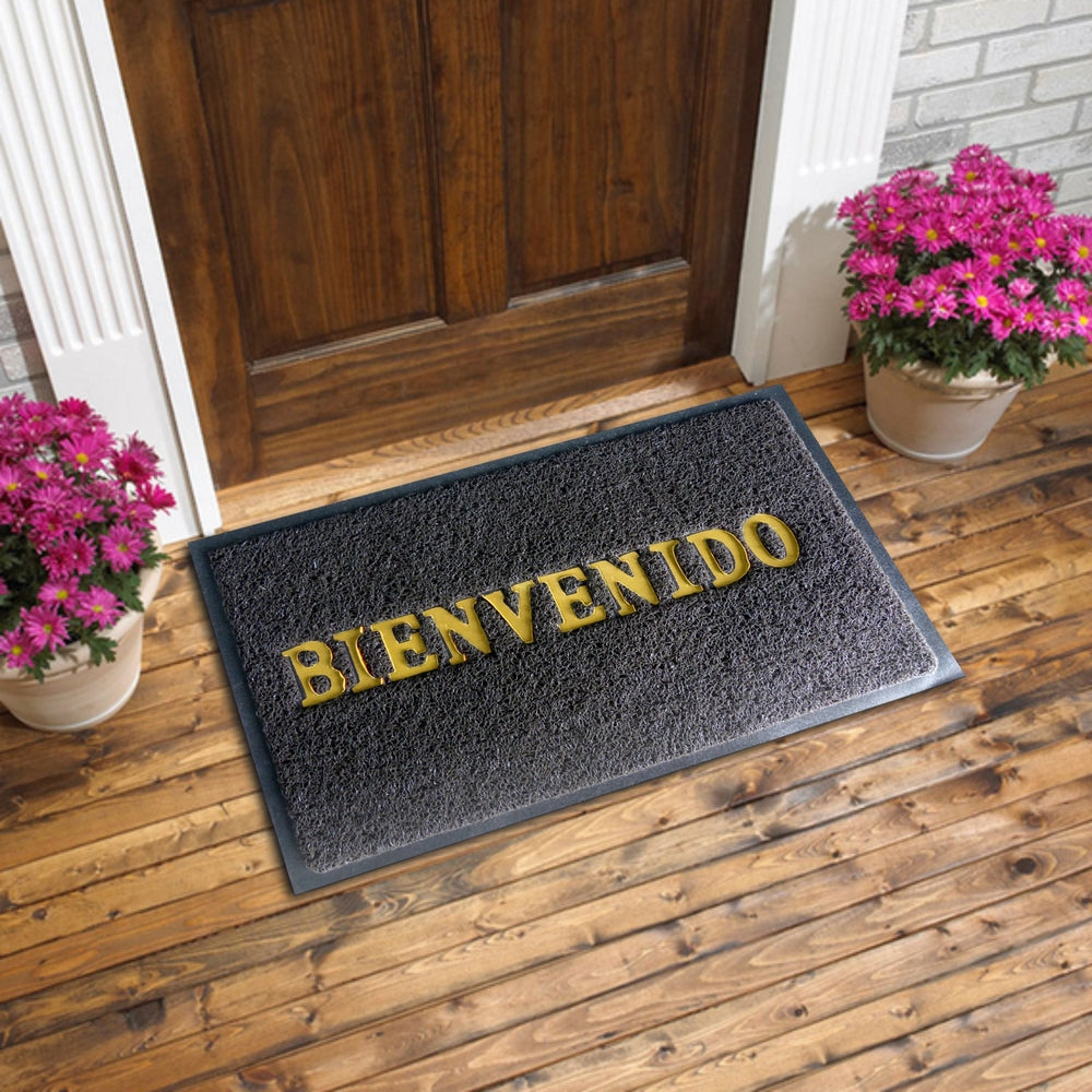 Tapete Fel Confortmat Bienvenido 38X58 Negro Setx4 Unidades