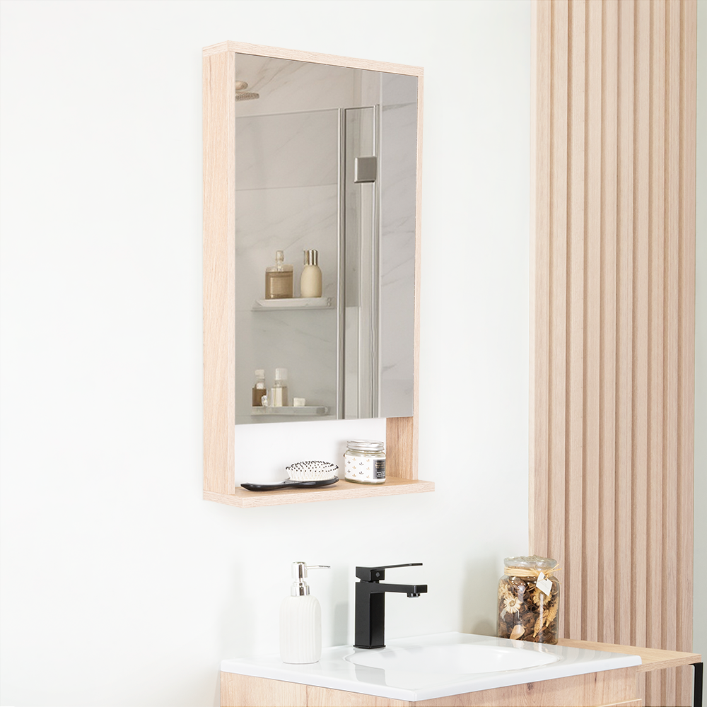 Espejo Rectangular Dakar, Color Madera Clara