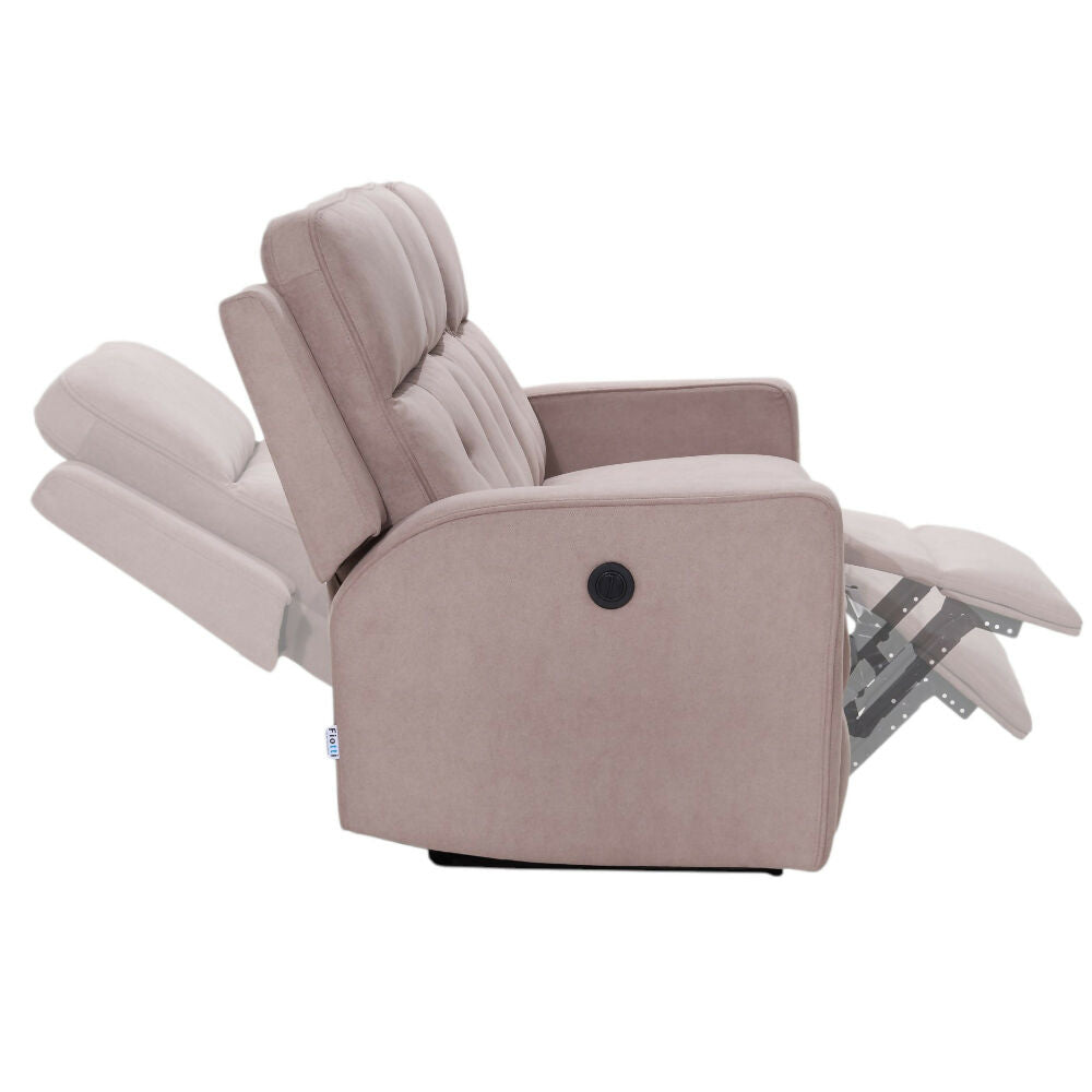 Sofa Reclinable Electrico 3 Puestos Tacio Khaki