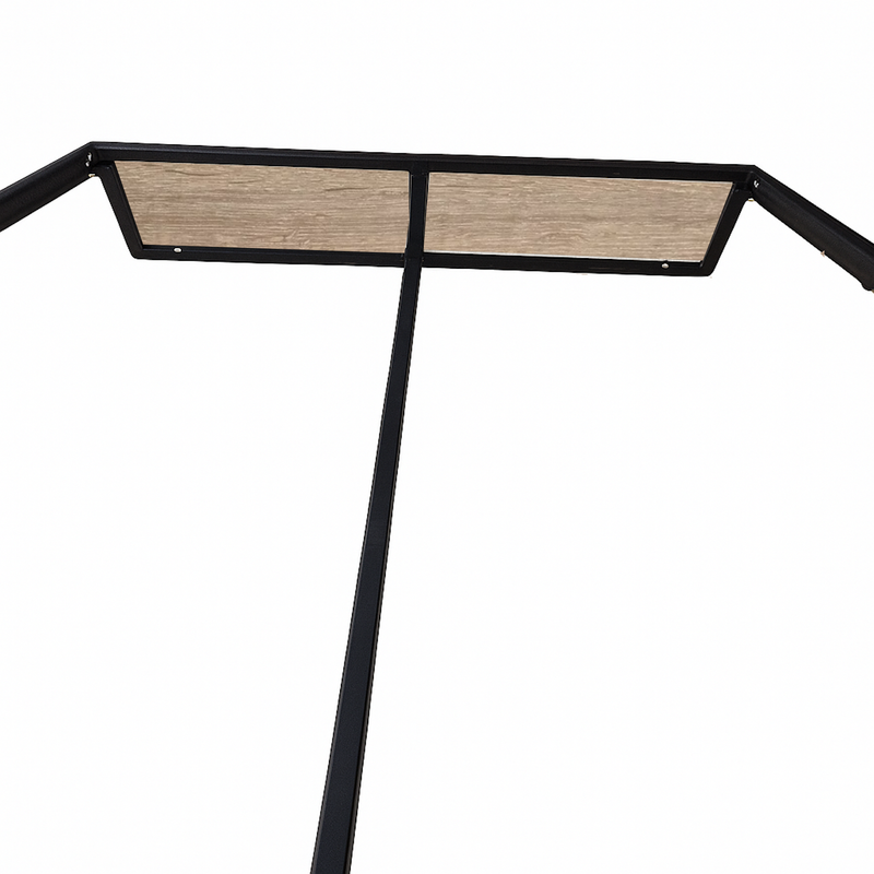 Cama King Metal Madera Agata Cafe 200 x 200 x 20