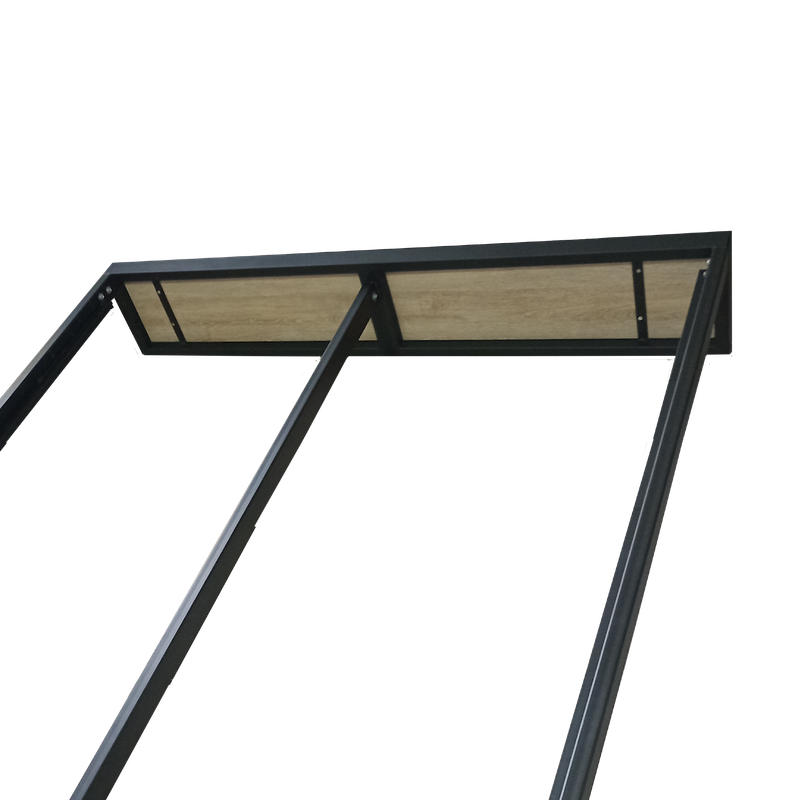 Cama Sencilla Metal Madera Amatista Cafe 100 x 190 x 24