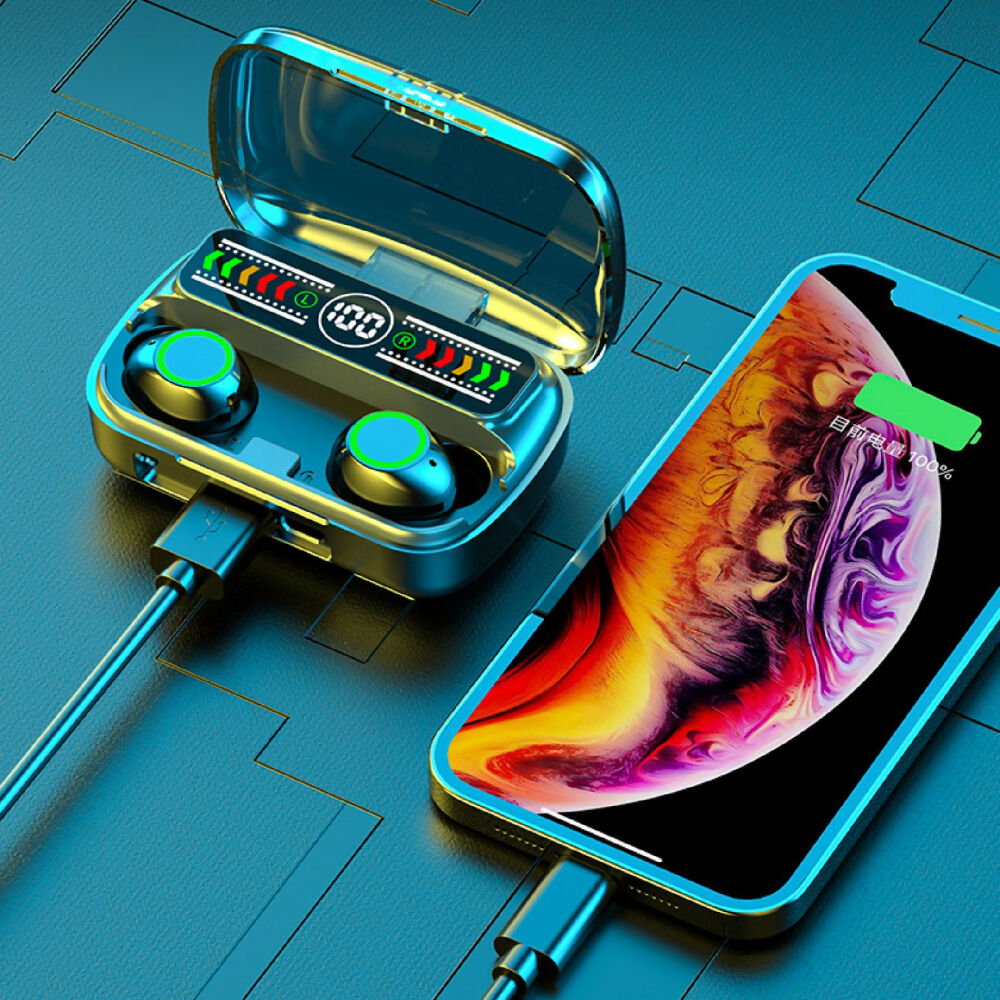 Audífonos Inalámbricos Bluetooth M100 Pantalla LED Y Power Bank