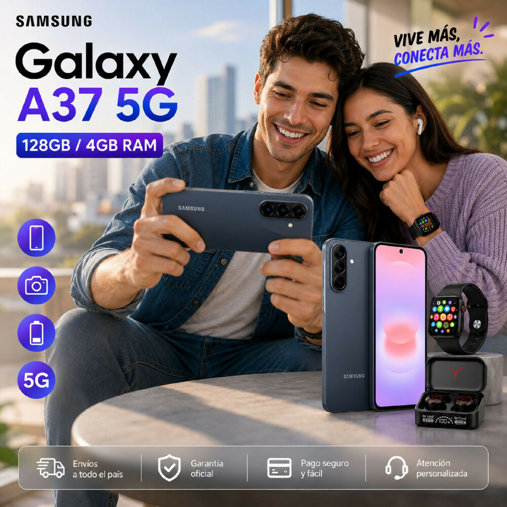 Samsung A37 5G 128gb 4gb Celular Kit De Estreno Con Dos Regalos