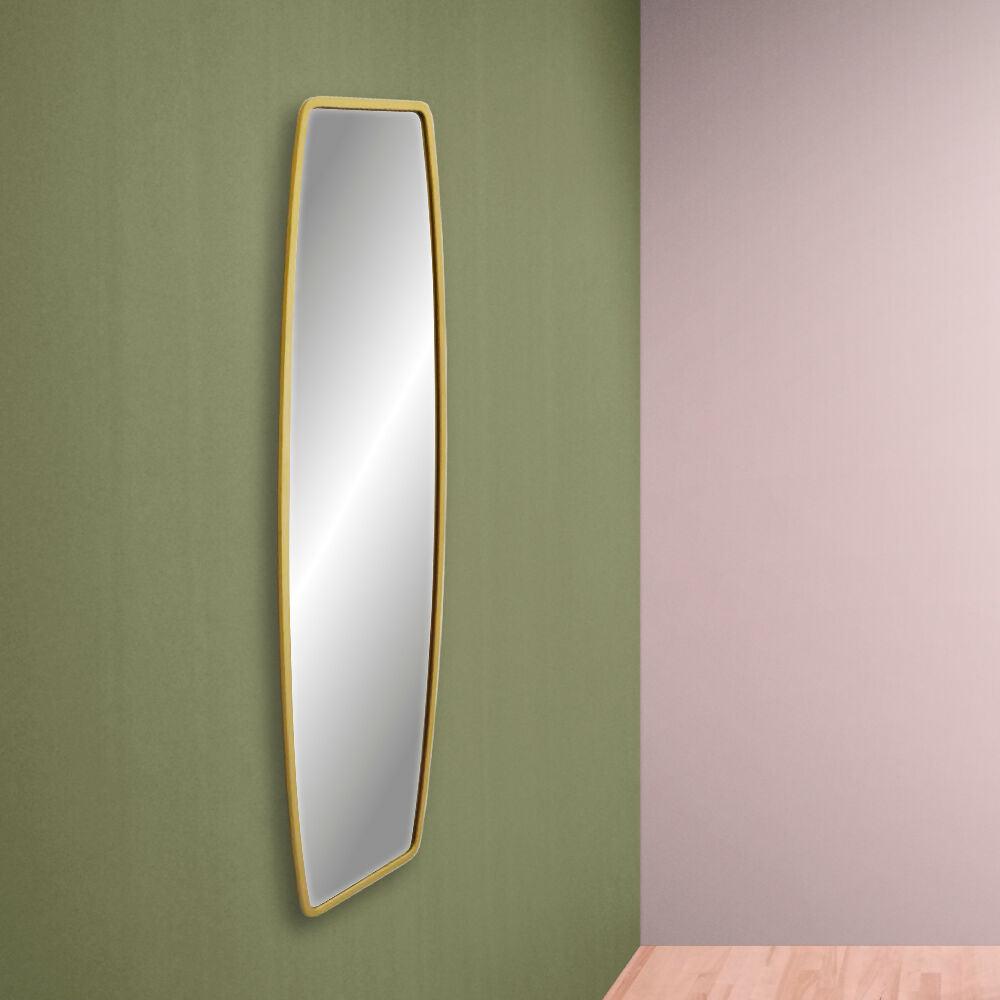 Espejo de pared - mdf - semioval vertical dorado
