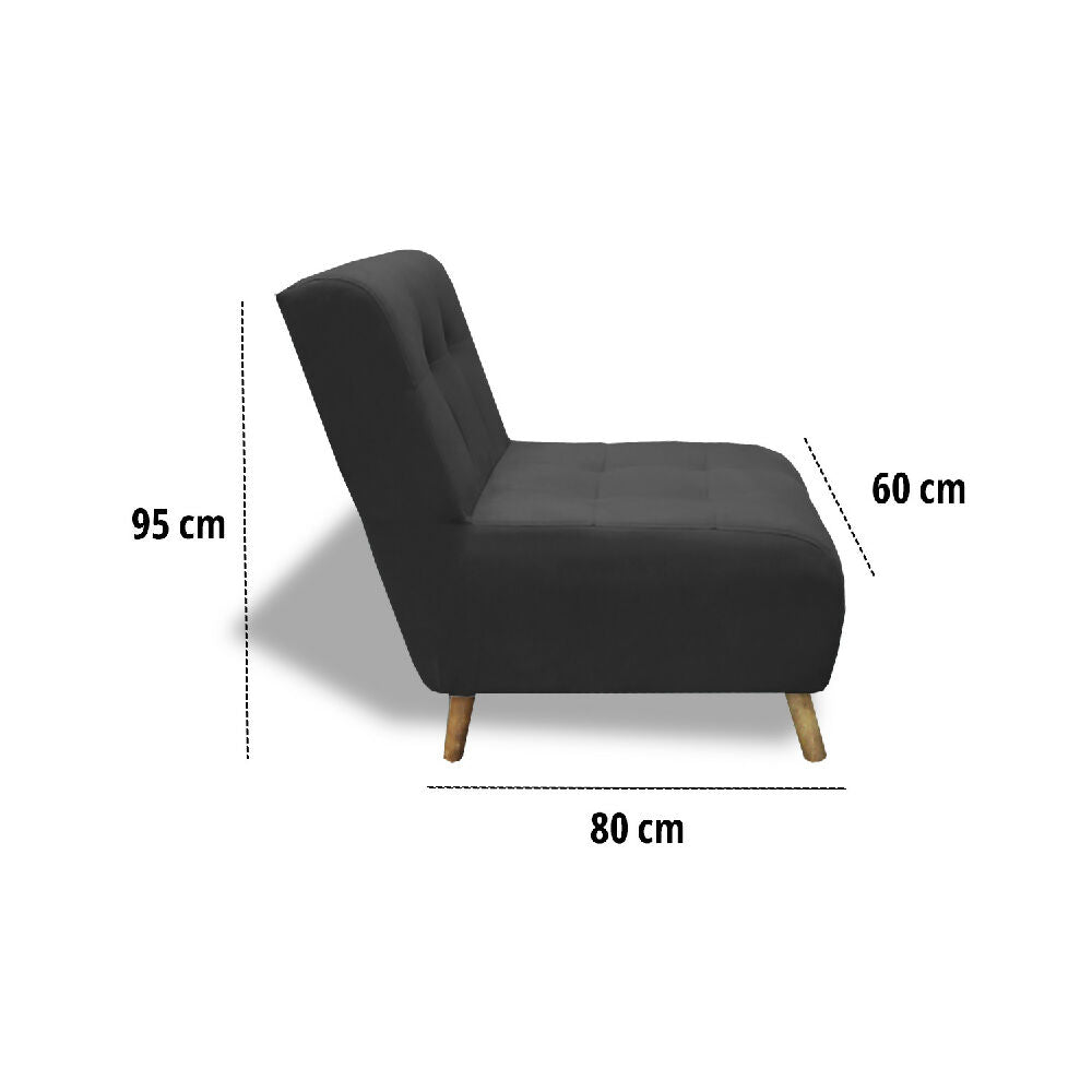 Poltrona Fija Milan Gris Oscuro