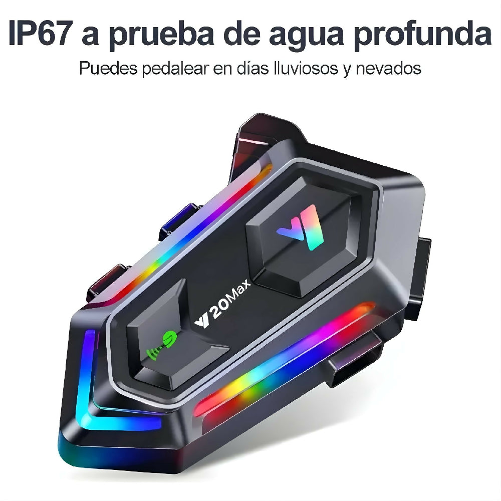 Intercomunicador Teclop Y20 Inalámbrico Para Motociclistas Con Micrófono De Alta Calidad