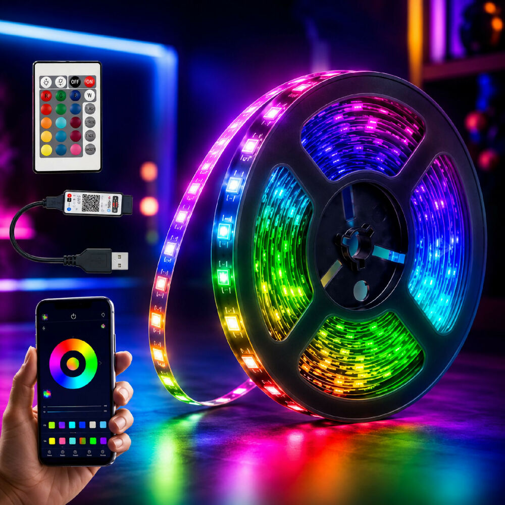 Luces Led RGB 3m JG22808 3M Con Adhesivo Para Decoración Interior