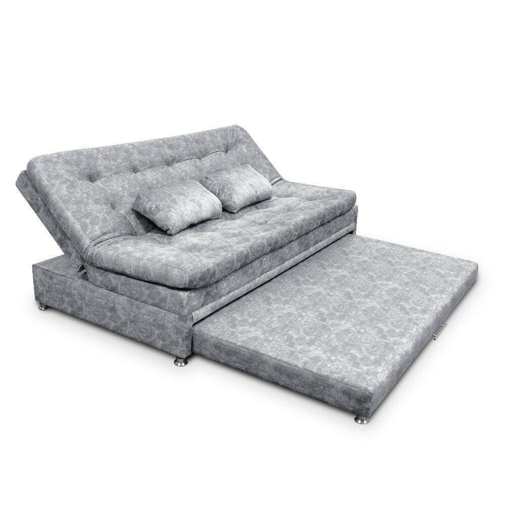 Sofa cama Nido Tarima Olsen Tela Gris - Incluye Cojines