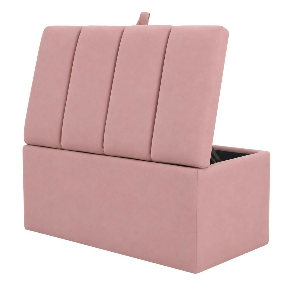 Puff Baul 80x40 Paneles Rosa