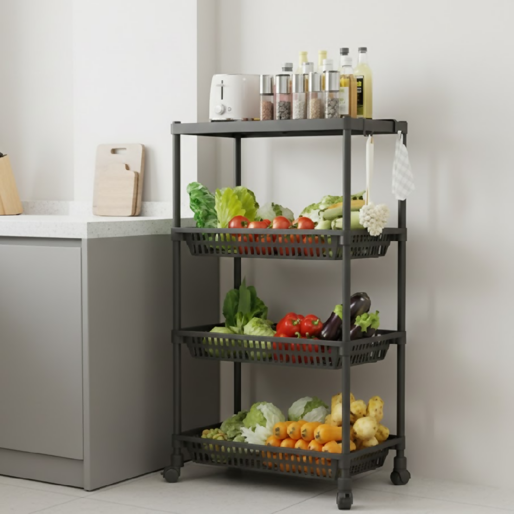 Carrito Organizador 4 Niveles Con Ruedas Multiusos YH6710-4A