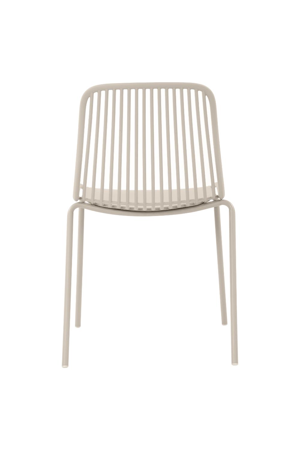 Silla Barcelona, Color Blanco, Con espaldar en lineas diseño moderno