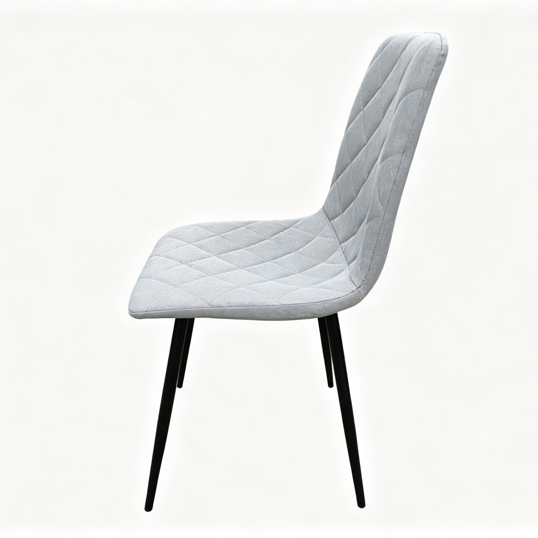 Set de 4 Sillas de Comedor Sorrento, Gris Claro, con Espaldar y Diseño Moderno