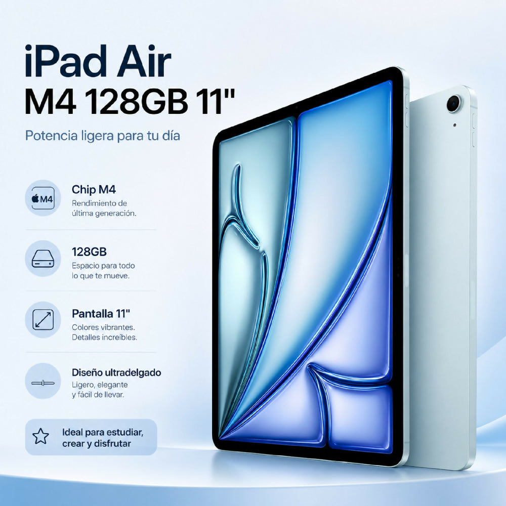 Tablet Apple Ipad Air M4 De 11 Pulgadas 128gb Wifi Con Potencia Extrema Diseño Ultrafino Celeste