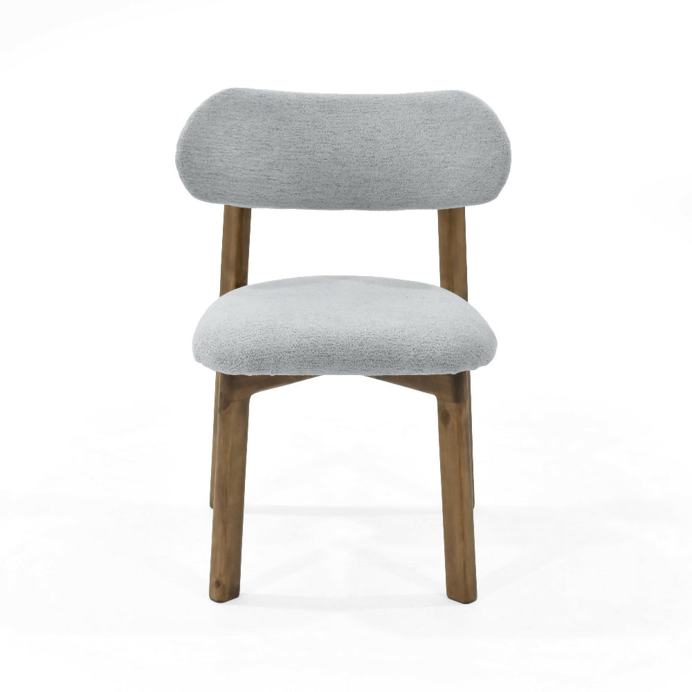 Silla de Comedor Saudi 58x50x82 cm Tela plata