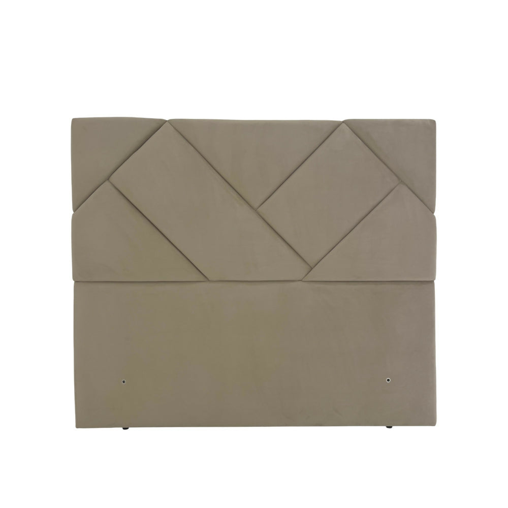 Cabecero cama doble Beige tapizado formas Uddine 150 cm