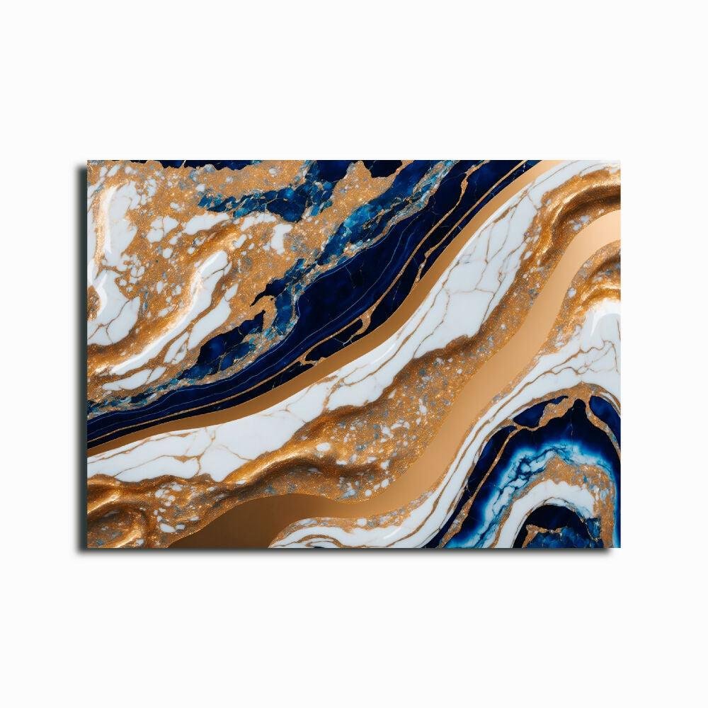 Lienzo Cuadro Decorativo Abstracto Estilo Mármol 110x80cm
