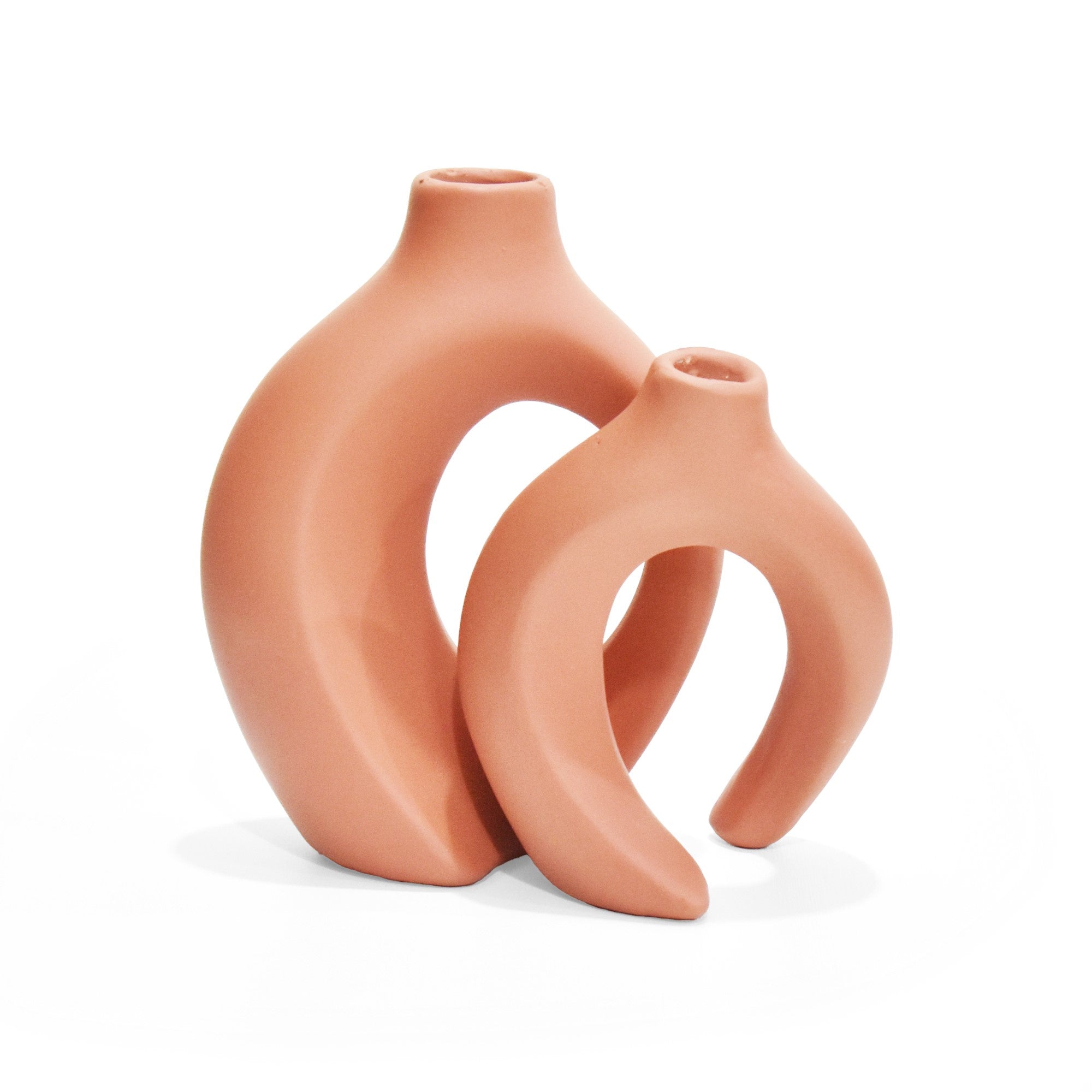 Set de Floreros en Ceramica Aura Terracota