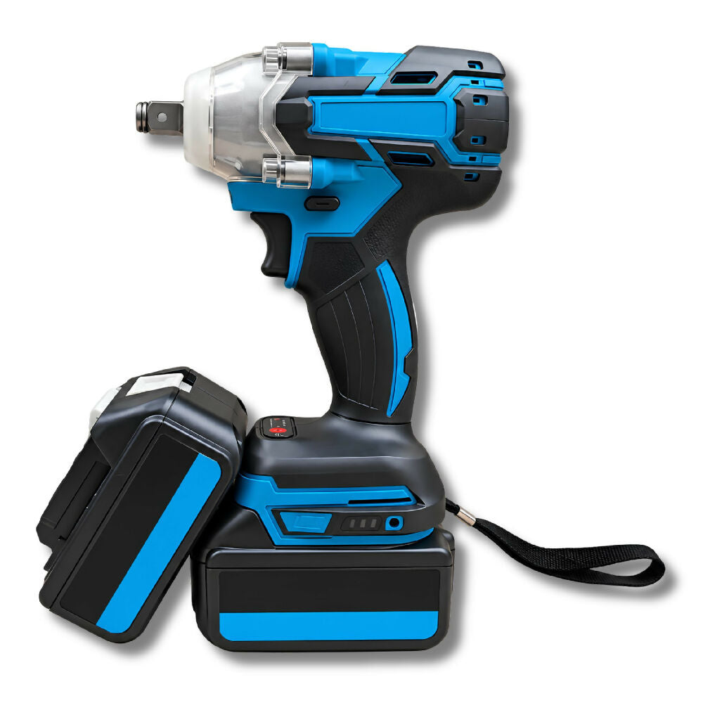 Kit taladro inalámbrico multifuncional con llave de impacto y 2 baterías
