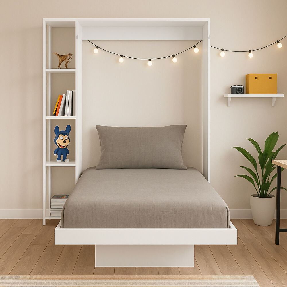 Cama Sencilla Abatible Japón, Blanca
