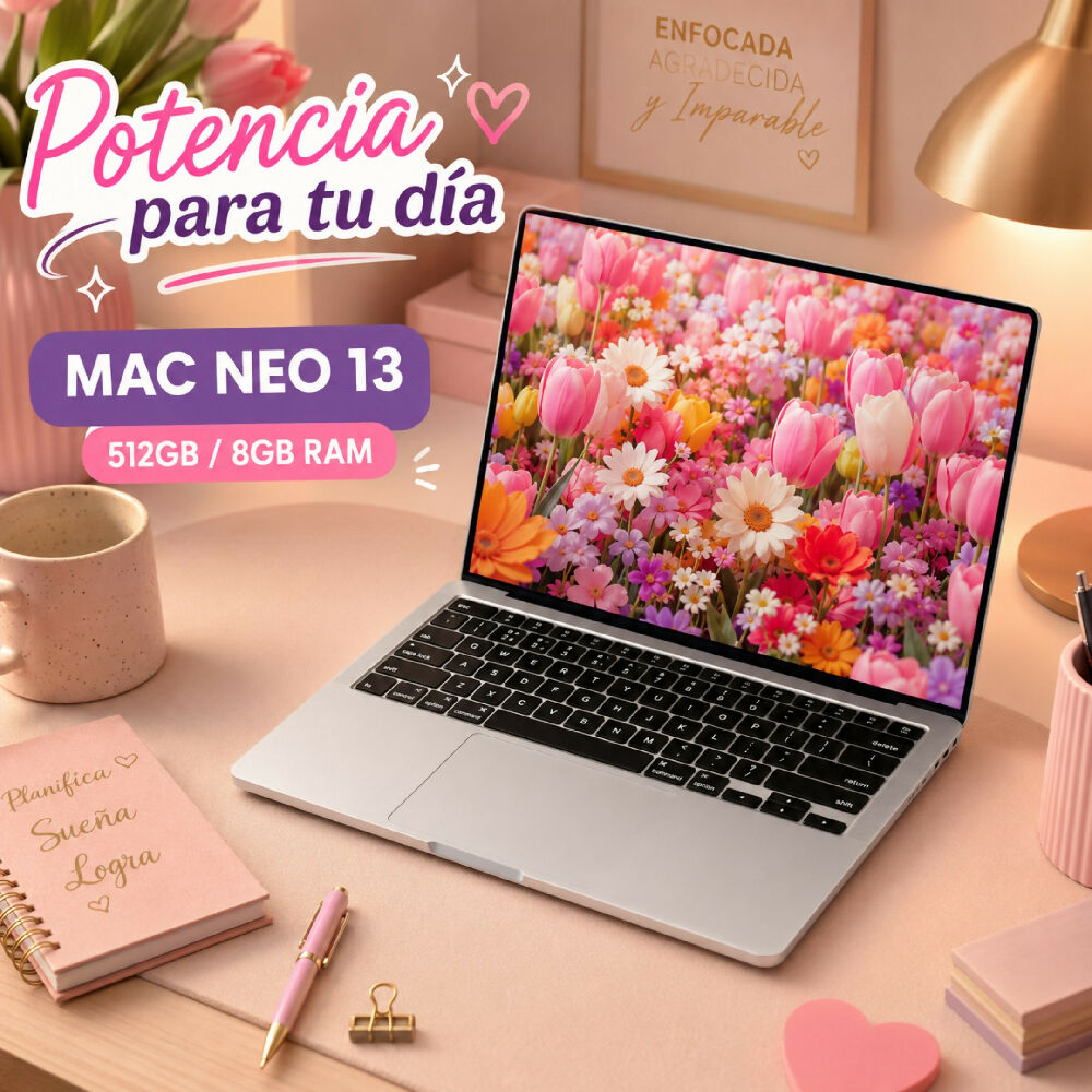 Macbook Neo 13 Pulgadas 512GB/8GB Ram Laptop Apple De Gran Almacenamiento Plateado