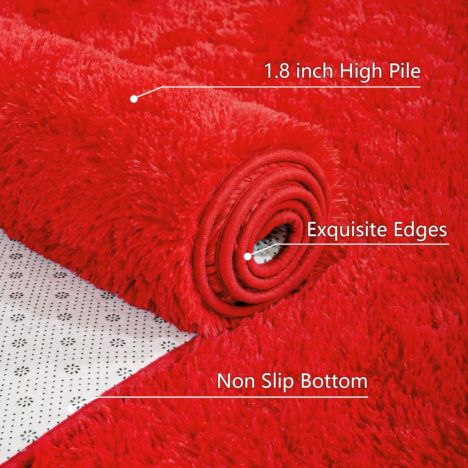 Alfombra suave y esponjosa moderna para dormitorio, sala de estar, lindas y