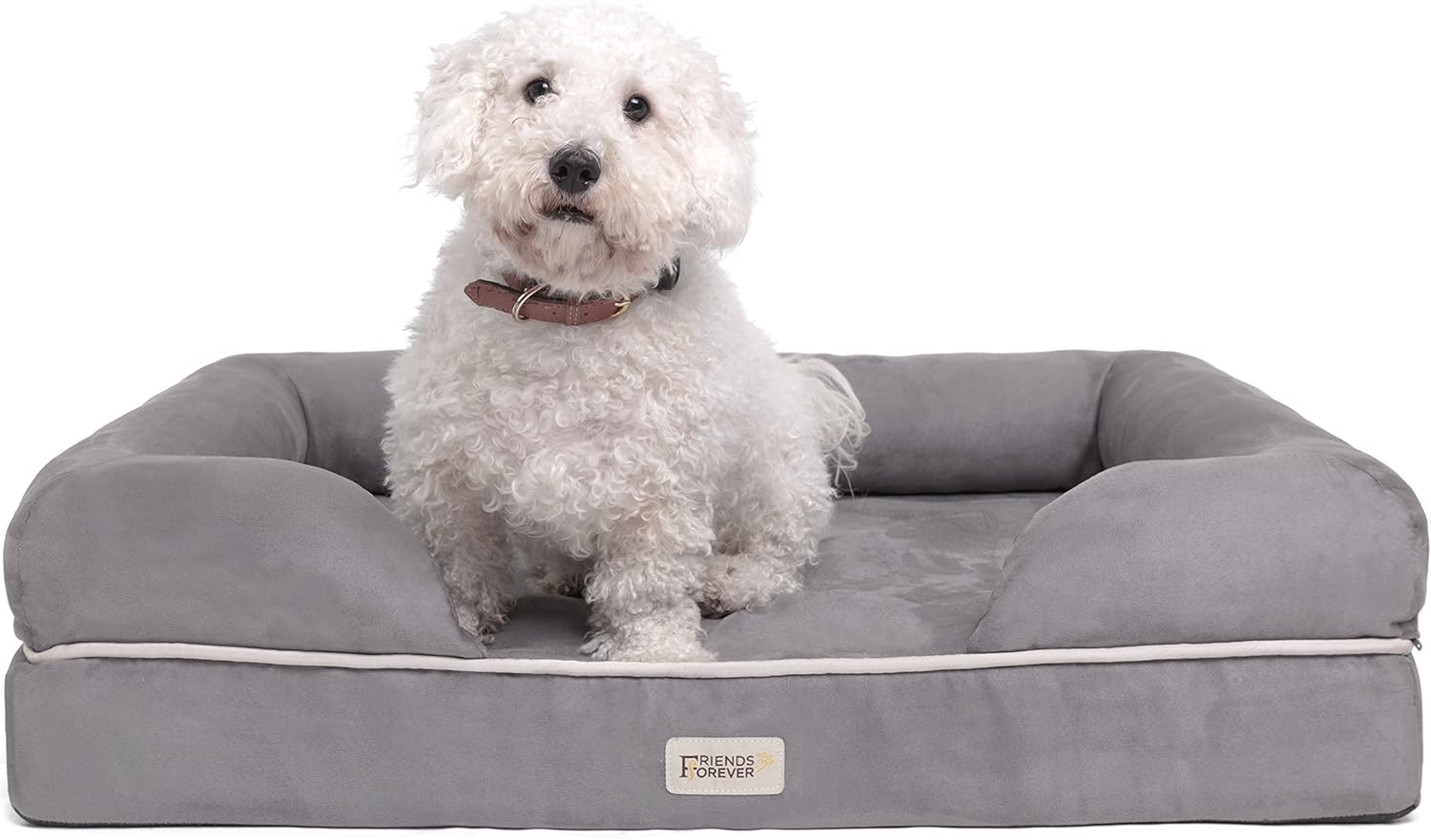 Cama para perros Friends Forever 100% gamuza, edición especial, gris