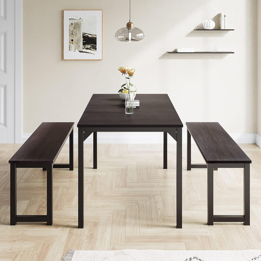 Juego de mesa de comedor de 45 pulgadas para 4, juegos de cocina y comedor de 3