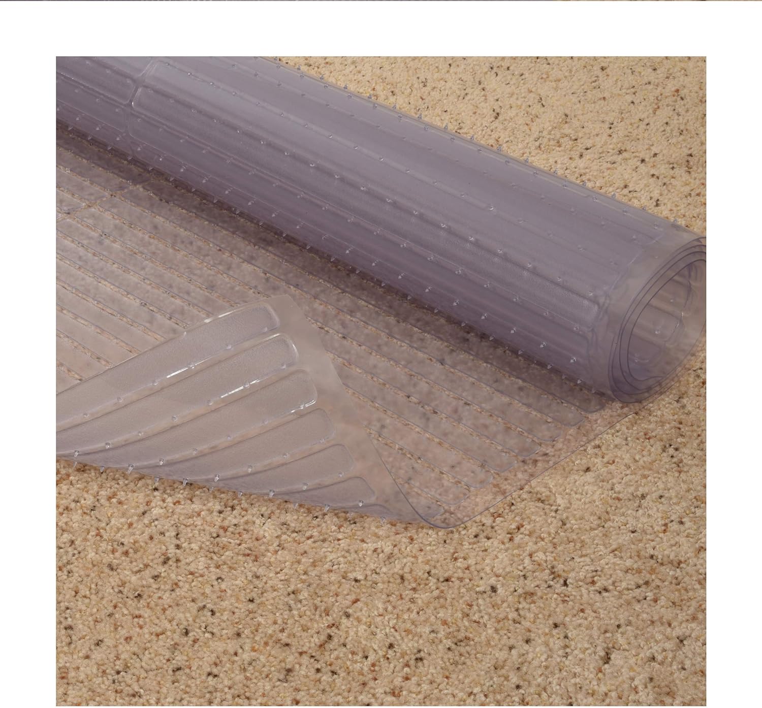 Tapete de vinilo de plástico para suelo pasillo protector para alfombra de pelo