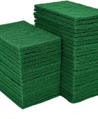 80 almohadillas para fregar platos, 4 x 6 pulgadas, color verde, reutilizables,