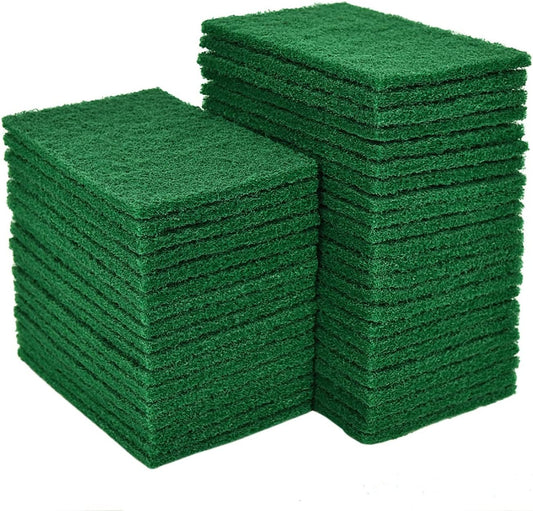 80 almohadillas para fregar platos, 4 x 6 pulgadas, color verde, reutilizables,