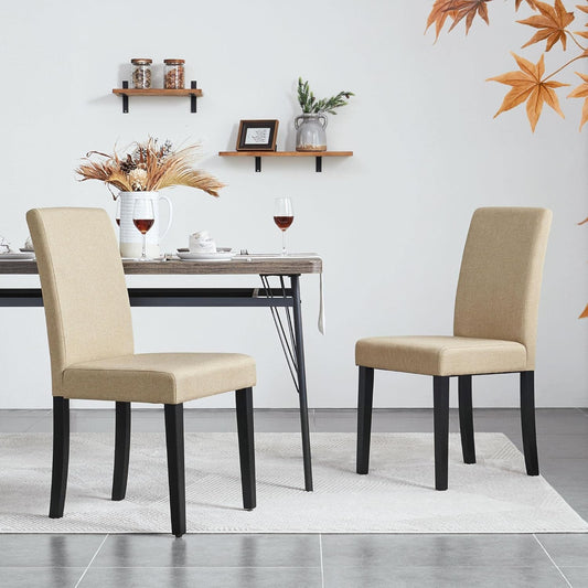 Yaheetech Dining Chair Fabric Parson Chair Modern Stylish Upholstered Kitchen...