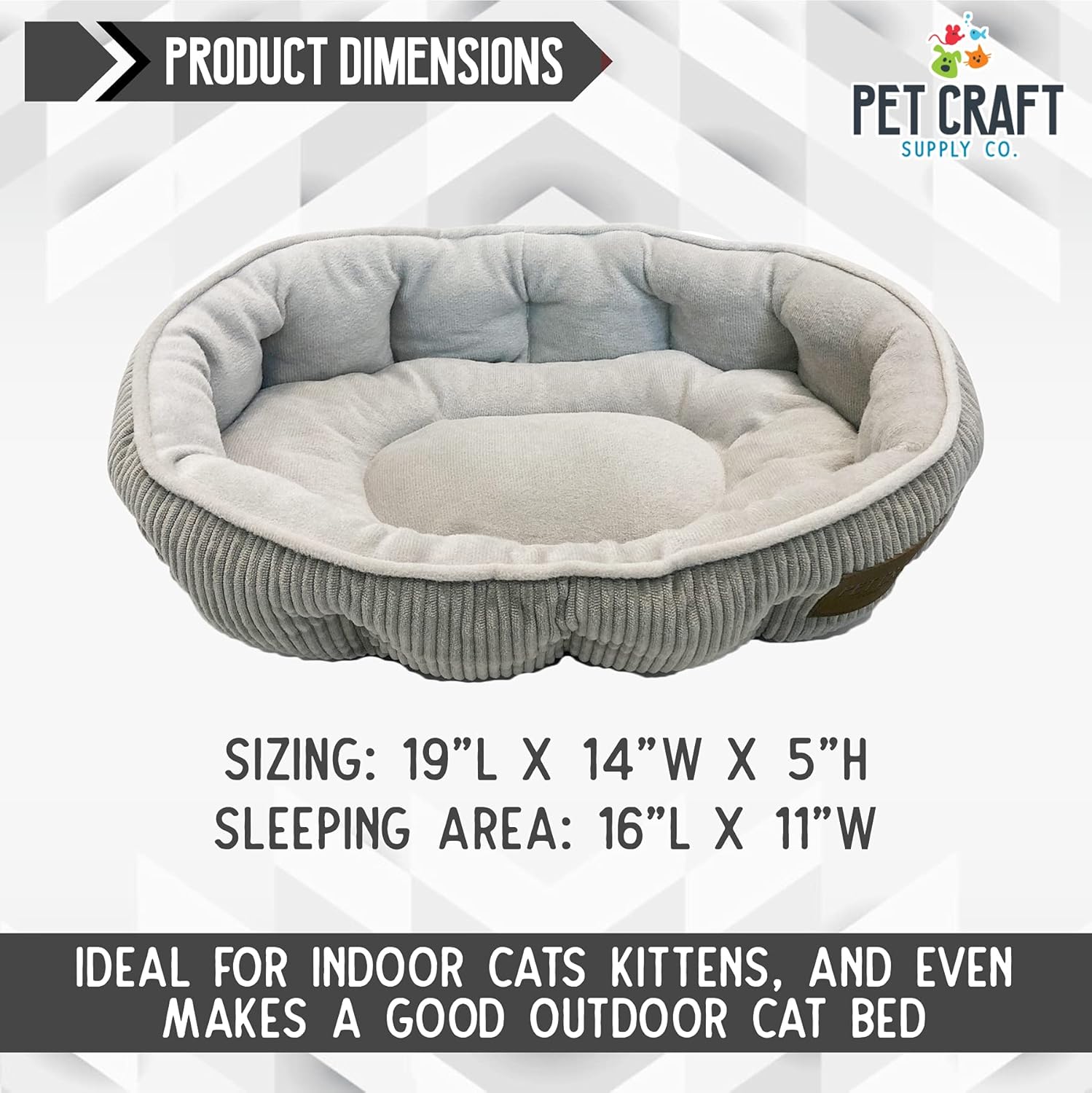 Pet Craft Supply Cama para gatos de interior  Cama para gatitos  Lavable a...