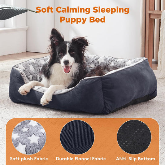 GASUR Cama rectangular para perros grandes, acogedora cama lavable, sofá...