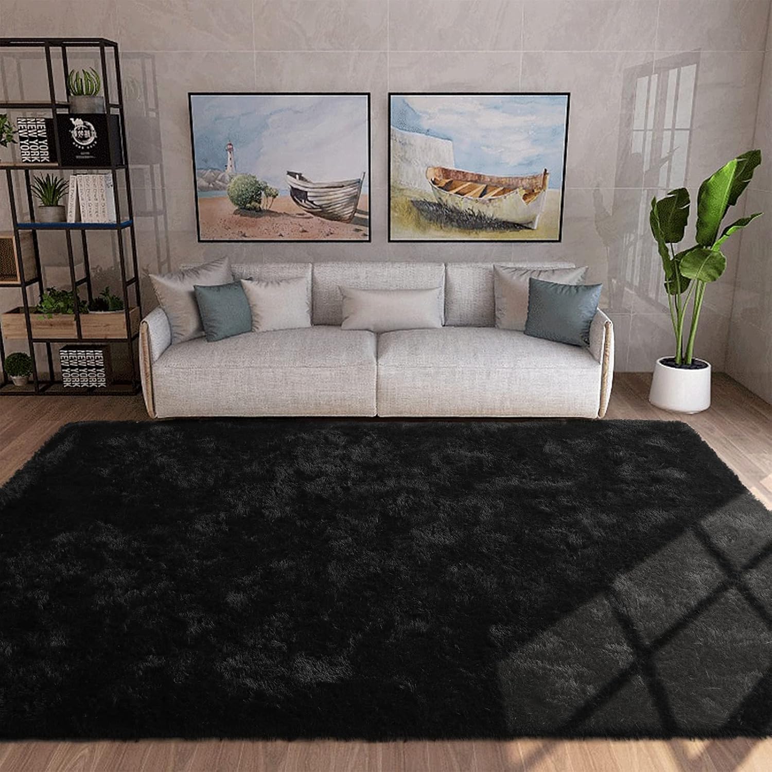 HQAYW Alfombra moderna y esponjosa para dormitorio, sala de estar, ultra suave,...
