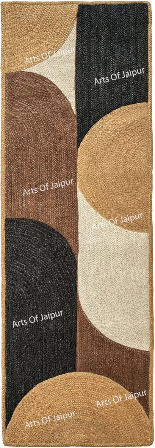 Collection Runner Rug - Alfombra de pasillo de yute trenzada a mano de 3 x 10...