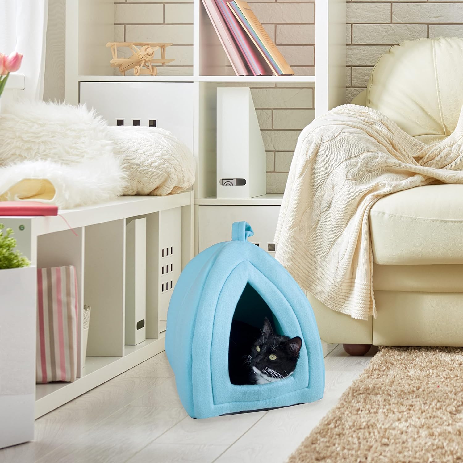 Cama para gatos de tienda de campaña  iglú PAW, azul, Azul