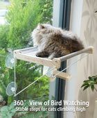 PETKARAY Percha para ventana de gato, hamaca plegable para ventana, estantes de...