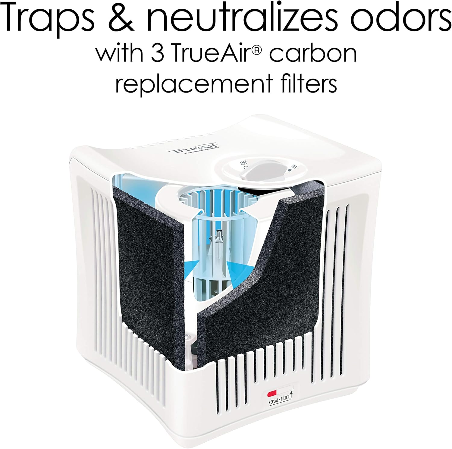 Hamilton Beach TrueAir ambientador eliminador de olores con 3 filtros de...